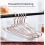 Wifehelper 5PCS Clothes Hanger Aluminum Non-Slip Hanger for Everyday Standard Use, Space Saving Clothes Hangers(Rose Golden)