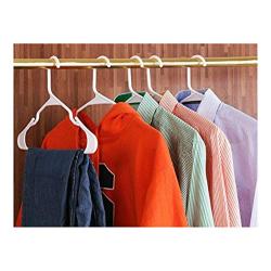 Plastic Hangers for Clothes Standard Pack of 20 White Space Saver