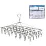 Rosefray Drying Rack with 52 Clips, Folding Stainless Steel Clothes Drying Rack, Sock Drying Hanger, Baby Hangers