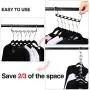 U.Smile Closet Organization Hangers Space Saving Organizer Clothing Hangers As Seen On TV Cascading Vertical Clothes Hangers For Wardrobe Space Saver (Metal)