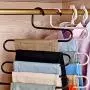 Hankyky Pants Hangers Non Slip Updated S-Shaped 5 Layers Hangers Closet Space Saver for Jeans Scarf Tie Clothes Hankyky Pants Hangers Non Slip Updated S-Shaped 5 Layers Hangers Closet Space Saver for Jeans Scarf Tie Clothes