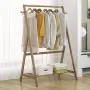 WZP Clothing Display Stand Simple Solid Wood Hanger Floor to Put Clothes Rack,Home Bedroom Mobile Storage Rack Simple Modern Coat Rack Waterproof and Moisture Proof/As Shown / 70Cm WZP Clothing Display Stand Simple Solid Wood Hanger Floor to Put Clothes Rack,Home Bedroom Mobile Storage Rack Simple Modern Coat Rack Waterproof and Moisture Proof/As Shown / 70Cm