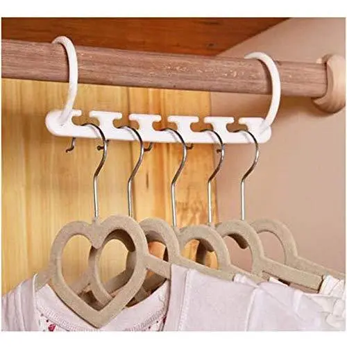 10PC 5 Hole Magic Wander Hangers Clothes Space Saver Space Saver Wonder Magic Clothes Hanger Hook Hangers for Clothes