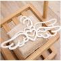 10pcs Random Color Fly Angel Plastic Clothes Shirts Hanger, Cute Pretty White Grey Loving Heart Scarf Underwear Dress Hanger Rack