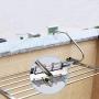 SUIXINSUOYU Stainless Steel Folding Clothes Rack,Window Sills Foldable Clothes Hangers Window Drying Rack Drying Sun Terrace Indoor Shoes Drying Clothes Rack-A