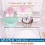 Hershii Tension Shelf Expandable Rod Closet System Heavy Duty Clothes Hanger Adjustable DIY Storage Organizer Shoe Rack (Renewed)