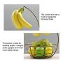 fruit tray for kitchen counter Storage Basket Fruit Basket with Banana Hanger Displaying Fruit Fresh Fruit Holder (color : Brass) fruit tray for kitchen counter Storage Basket Fruit Basket with Banana Hanger Displaying Fruit Fresh Fruit Holder (color : Brass)