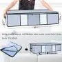 Seckon Underbed Storage Bags Large Size[Pack of 3] Big Capacity Storage Container Organizers| Foldable Zippered Under The Bed Storage Bags|Soft Breathable Anti-Mold Fabric Clothes Storage Bags