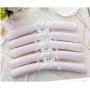 10pcs Random Color Top Grade Pretty Pink Purple Lace Satin Padded Clothes Hanger, Elegant Lace Wedding Dress Hanger for Bride Princess