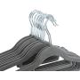 Decor Hut Velvet Covered Hangers ? 50 Pack Non-Slip Grey Hangers for Clothes ? Premium Quality Materials - Easy Slide & Sturdy Design ? Slim to Save Closet Space