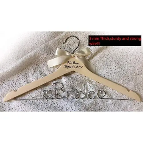 bride hanger,wedding hanger, two line on top hanger, Mrs hanger, Personalized Hanger, Custom hanger, wedding hanger, wedding dress hanger