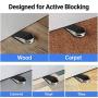 Shackcom Door Stopper, 2 Pack Black Heavy Duty Wedge That Holds Doors Firmly and Doesn’t Budge, Made of Rubber and Stainless Steel, Works on All Floor Surfaces, with Hanger which Easy to Storage