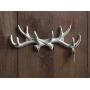 Comfify Vintage Cast Iron Deer Antlers Wall Hooks Antique Finish Metal Clothes Hanger Rack w/Hooks | Includes Screws and Anchors | in Antique White| (Antlers Hook CA-1507-25)