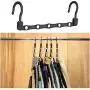 10pc Black Space Saving Hanger Plastic loset Hook Cloth Hanger Wardrobe Organizer Space Saver Bathroom Door Kitchen Towel Holder Decoration