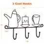 OMMITO Hooks Rack Hanger, Wall Hooks Kitchen Home Restaurant Keys Coats Cups Decorative Decor Wall Mounted Iron Small