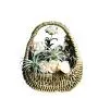 Simple Portable Straw Woven Flower Arrangement Flower Basket Rattan Handmade Flower Pot Creative Succulent Flower Pot Hanger for Mothers Day