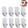 Fotosnow Adhesive Hooks Wall Hooks Hanger Stick on Hooks Strong & Durable for Hanging Kitchen Bathroom Home Office Stainless Steel-8 Packs