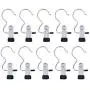 Yookat 12 PCS Portable Laundry Hook Boot Clips Hanging Clothes Pins Hanger Heavy Duty Stainless Steel Home Travel Clothing Boot Hanger Hold Clips Multi-Functional Organizer Pants Shoes Towel Clip