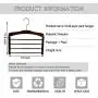 AYOTALL Wooden Pants Hanger Space Saving Pants, 4 Tier for Jeans Trousers Clothes Scarf Non-Slip Hangers, Folding Storage Rack Space Saver Storage Rack for Hanging