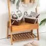 Vosson Woven Storage Basket Cube Basket Boxes for Closet Woven Baskets for Shelf Basket Bin Containers Set of 3 (Red-Brown)