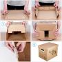 SEMAXE Stroage Carton Boxes with Lift-Off Lid，Portadle File Storage Tape-Free Assembly Moving Boxes, 10-Pack,14" x 11" x 10"