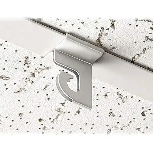 Extra Heavy Duty White Aluminum Drop Ceiling Hooks, One Piece Ceiling Grid Clips - 10 Pack Extra Heavy Duty White Aluminum Drop Ceiling Hooks, One Piece Ceiling Grid Clips - 10 Pack