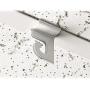 Extra Heavy Duty White Aluminum Drop Ceiling Hooks, One Piece Ceiling Grid Clips - 5 Pack