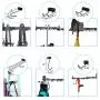 Tool Storage Rack - Adjustable Wall Mount Tools Storage System Heavy Duty Tools Hanger, Garage shed Basement Workshop Storage (55.5 inch)