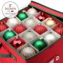 StorageMaid Christmas Ornament Storage Boxes - 3 Pack Ornament Boxes Organizer Fits Up to 64 Balls - Christmas Decoration Storage Containers with Exclusive Velcro Cover & Finger Slot StorageMaid Christmas Ornament Storage Boxes - 3 Pack Ornament Boxes Organizer Fits Up to 64 Balls - Christmas Decoration Storage Containers with Exclusive Velcro Cover & Finger Slot