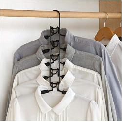 2pcs 5 in 1 Multi-Layer Clothes Hangers Space-Saving Multiple Non-Slip Hanger for Wardrobe can