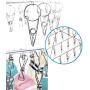 DUOFIRE Stainless Steel Clothes Drying Racks Laundry Drip Hanger Laundry Clothesline Hanging Rack Set of 36 Metal Clothespins Rectangle for Drying Clothes, Towels, Underwear, Lingerie, Socks （2 PACKS）