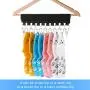 Boao 2 Pieces Cap Organizer Hanger, Hat Organizer Cap Racks with 10 Stainless Steel Clips, Portable Clothes Hanger, Folding Clothes Hangers for Home or Travel (Black and Brown)