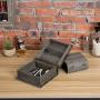 MyGift Vintage Grey Wood Faux Book Storage Boxes, Set of 2