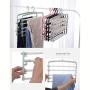 HJYPYJ Magic Hanger,Household Multi-Layer Storage Folding Hanger,Non-Slip PP Trouser Hangers,Applicable Balcony,Wardrobe Non-Slip/Pink / 6 pcs
