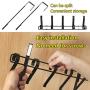 Over The Door Hook, 5 Coat Hooks Door Hanger for Hanging Coats, Hoodies, Hats, Scarves, Purses, Bath Towels, Robes (Black)