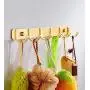 Cxjff Wall-Mounted Coat Rack Clothes Hat Stand Hanger Holder Decoration 6 Hooks Space Aluminum, 45 4 1.8CM (Color : Gold)