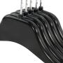 HANGERWORLD 20 Black 13inch Plastic Kids All Purpose Coat Clothes Garment Top Hangers with Metal Hook