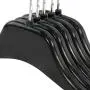 HANGERWORLD 20 Black 13inch Plastic Kids All Purpose Coat Clothes Garment Top Hangers with Metal Hook