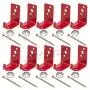 (Lot of 10) Universal Fire Extinguisher Wall Hook, Mount, Bracket, Hanger for 15 to 20 Lb. Extinguisher - FREE SCREWS & WASHERS INCLUDED