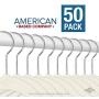 Closet Complete Premium Quality Velvet Hangers, Ivory Set of 50