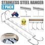 Stock in US 2PCS Hangers for Clothes Cloth Hanger Coat Velvet Organizer Belt Baby Scarf Kids Bride Space Saving Hanger Clothing Space Saver
