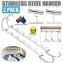 Stock in US 2PCS Hangers for Clothes Cloth Hanger Coat Velvet Organizer Belt Baby Scarf Kids Bride Space Saving Hanger Clothing Space Saver