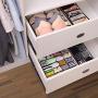 FANALA 4PCS Underwear Organizer Storage Boxes Drawer Divider for Bras Panties Socks Ties Space Saver Bags