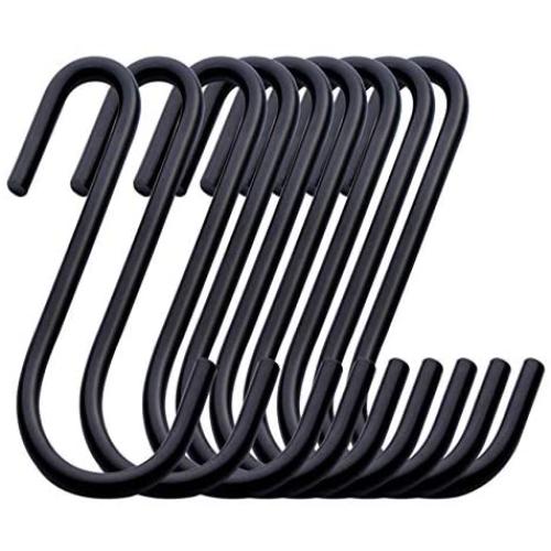 Lemonfilter 32 Pack Heavy Duty S Hooks S Shaped Hooks Hanging Hangers Hooks for Kitchen Bedroom and Office Black