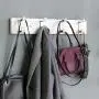 NIKKY HOME Coat Rack Hanger Wall Mounted Coat Rack Hanger Dual Hooks 4 Hooks, White NIKKY HOME Coat Rack Hanger Wall Mounted Coat Rack Hanger Dual Hooks 4 Hooks, White