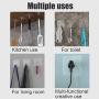 Adhesive Hooks, Premium Wall Hooks,Transparent No-Rust Seamless Adhesive Wall Hooks, It is Widely Used in Various Surfaces Hooks-20PCS, 22 lbs(MAX) Heavy Duty Self Adhesive Hooks