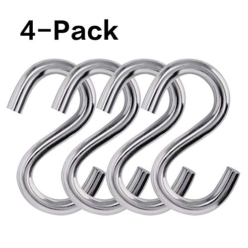 Hammock Coat Rack Bathroom Storage Bag Storage Heavy Duty S Hooks Black S Shaped Hooks Shelves Hooks for Hanging Hanging Hooks Plant Hanger Small Hooks tie Hanger Wall Hook Utility Hooks (4 Pack)