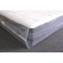 CRESNEL Mattress Bag for Moving & Long-Term Storage - Queen Size - Enhanced Mattress Protection with 5 mil Super Thick Tear & Puncture Resistance Polyethylene (Value Pack of 2pcs)