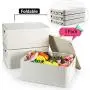Storage Boxes Plastic Homagician Cloth Storage Bins Container with Lids and Handle Simple Imitation Rattan Design 29 Quart/27.5 Liter 3 Pack (3)
