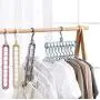 Magic Multi-Port Support Circle Clothes Hanger Clothes Drying Rack Multifunction Plastic Clothes Hangers Home Storage Hangers 10pcs Random Color